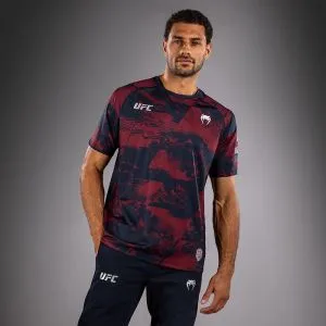 Venum UFC Zenith Authentic Fight Week Dry Tech Majica Camo Burgundy XL
