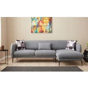 Venus R - Grey Grey Corner Sofa-Bed