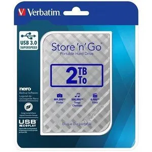 Verbatim HDD 2TB 3.0 Siv Kocka (53198)