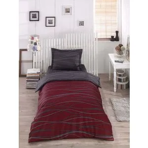 Verda - Claret Red Claret Red
Anthracite Single Quilt Cover Set (FR)