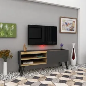 Veronica Oak Anthracite TV Stalak