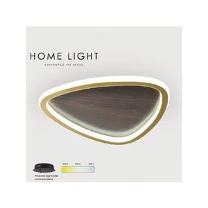 VESTA 525 plafonska svetiljka 36W 3000/4500/6000K TAMNO DRVO/ZLATO (Ø 400)