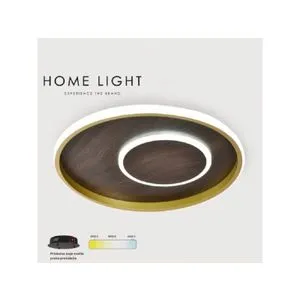 VESTA 526 plafonska svetiljka 36W 3000/4500/6000K TAMNO DRVO/ZLATO (Ø 400)