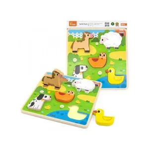 VIGA Taktilne puzzle farma