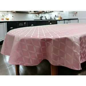 Viktorija Stolnjak Ovalni 160x220cm Pink lotos