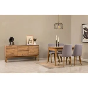 Vina 01 0701 - Atlantic Pine, Grey Atlantic Pine
Grey Extendable Dining Table, Chairs & Console S...