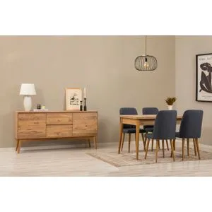 Vina 01 1048 - Atlantic Pine, Dark Blue Atlantic Pine
Dark Blue Extendable Dining Table, Chairs &...