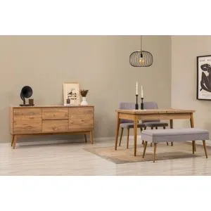 Vina 02 0701 - Atlantic Pine, Grey Atlantic Pine
Grey Extendable Dining Table, Chairs & Console S...