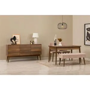 Vina 02 0900 - Walnut, Stone Walnut
Stone Extendable Dining Table, Chairs & Console Set (5 Pieces)