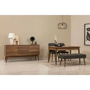 Vina 02 1053 - Walnut, Anthracite Walnut
Anthracite Extendable Dining Table, Chairs & Console Set...