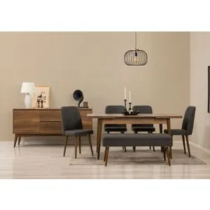 Vina 03 1053 - Walnut, Anthracite Walnut
Anthracite Extendable Dining Table, Chairs & Console Set...
