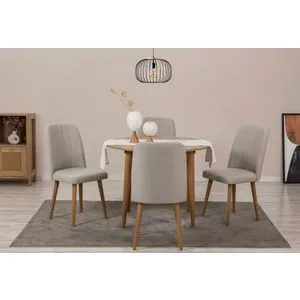 Vina 1005 - Atlantic Pine, Cream Atlantic Pine
Cream Extendable Dining Table & Chairs Set (5 Pieces)