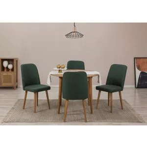 Vina 1070 - Atlantic Pine, Green Atlantic Pine
Green Extendable Dining Table & Chairs Set (5 Pieces)