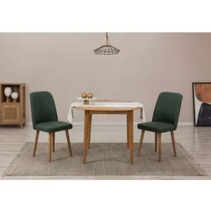 Vina 1070 - Atlantic Pine, Green Atlantic Pine
Green Extendable Dining Table & Chairs Set (3 Pieces)