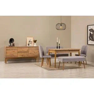 Vina Bench 04 0701 - Atlantic Pine, Grey Atlantic Pine
Grey Extendable Dining Table, Chairs & Con...