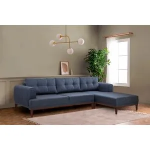 Vina Corner - Dark Blue Walnut Dark BlueWalnut Corner Sofa