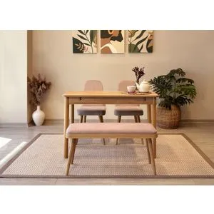 Vina Mini 01 0900 - Sto i stolice od hrasta i kamenog hrasta (4 dela)