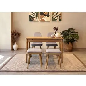 Vina Mini 02 0701 - Oak, Soho Grey Oak
Soho Grey Extendable Dining Table & Chairs Set (5 Pieces)