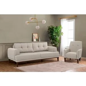 Vina Set - Cream, Walnut Cream
Walnut Sofa Set