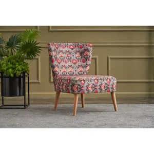 Viola Berjer Karanfil Multicolor Wing Chair