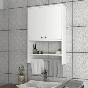 Vira - White White Bathroom Cabinet