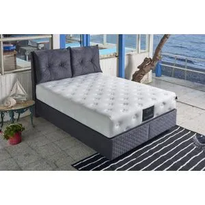 Visco Fusion 140x200 cm Double Size Memory Foam and Pocket Spring Luxury Soft Mattress White Matt...