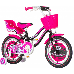 Visitor - Hea160 Little Heart 16" Decija Bicikla Visitor Roza Crna 2019 Eur1 @ - Dečiji Bicikli