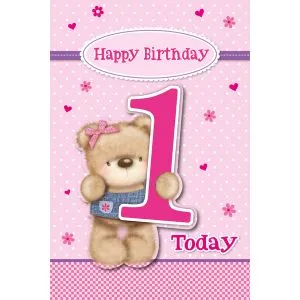 Viter čestitka 1st b'day girl xl 6669-C