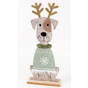 Viter Novogodišnja dekoracija od filca kuca h36cm