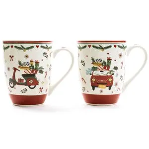 Viter Novogodišnja šolja auto i vespa 340ml