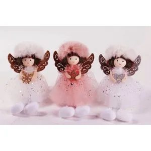 Viter Novogodišnji ukras anđeo sa šubarom