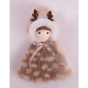 Viter Novogodišnji ukras gospođica u bundi