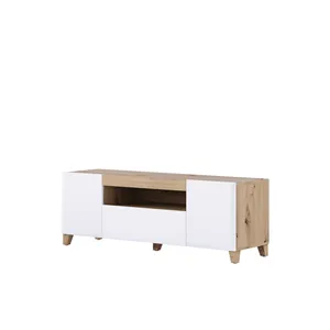 Vitorog TV komoda LOTUS 2V1F - artisan hrast/belo sjaj