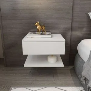 Vivid - White White Nightstand
