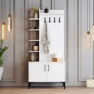 Viyana D - White White Hall Stand