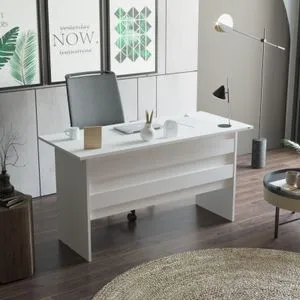 Vo1-W White Study Desk