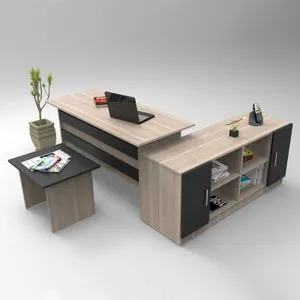 Vo10-Ob Oak
Black Office Furniture Set
