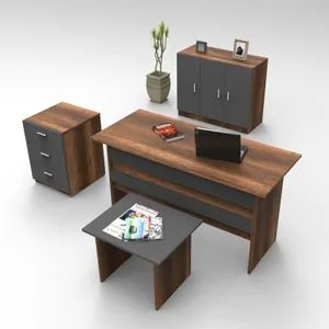 Vo12-Ba Walnut
Anthracite Office Furniture Set