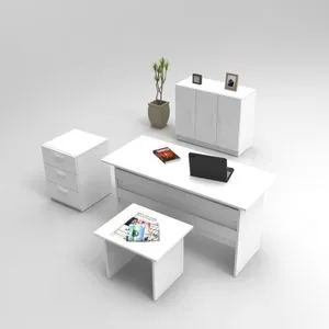 Vo12-W White Office Furniture Set