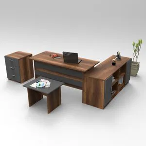 Vo13-Ba Walnut
Anthracite Office Furniture Set