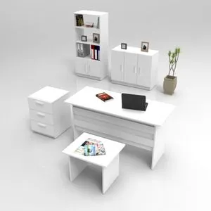 Vo14-W White Office Furniture Set