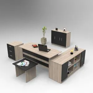 Vo16-Ob Oak
Black Office Furniture Set