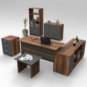 Vo17-Ba Baroque
Anthracite Office Furniture Set