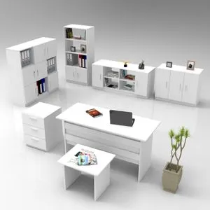 Vo18-W White Office Furniture Set