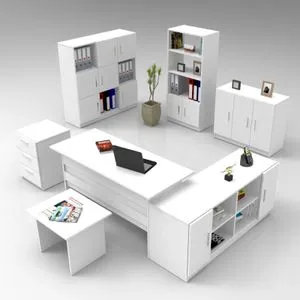 Vo19-W White Office Furniture Set