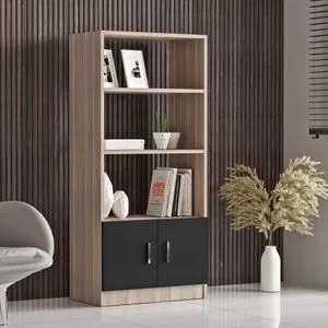 Vo4-Ob Oak
Black Bookshelf