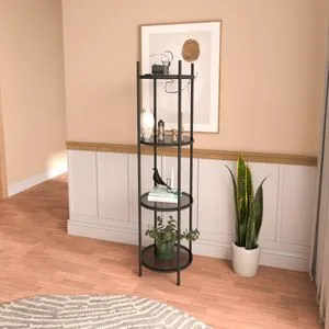 Vogue - Crna, Dimljena Staklena Polica