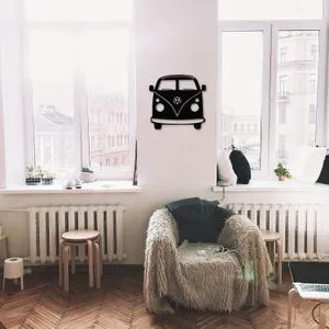 Vosvos Metalni Ukras za Zid u Crnoj Boji