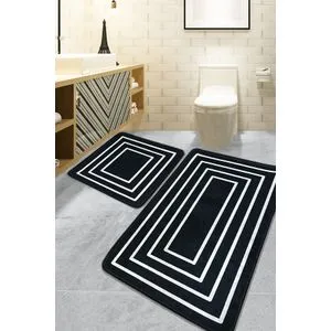 Wale - Black Black Bathmat Set (2 Pieces)