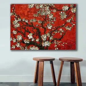 Wallity Dekorativna Slika na Platnu - Van Gog Motiv, Višebojna, 70x100cm